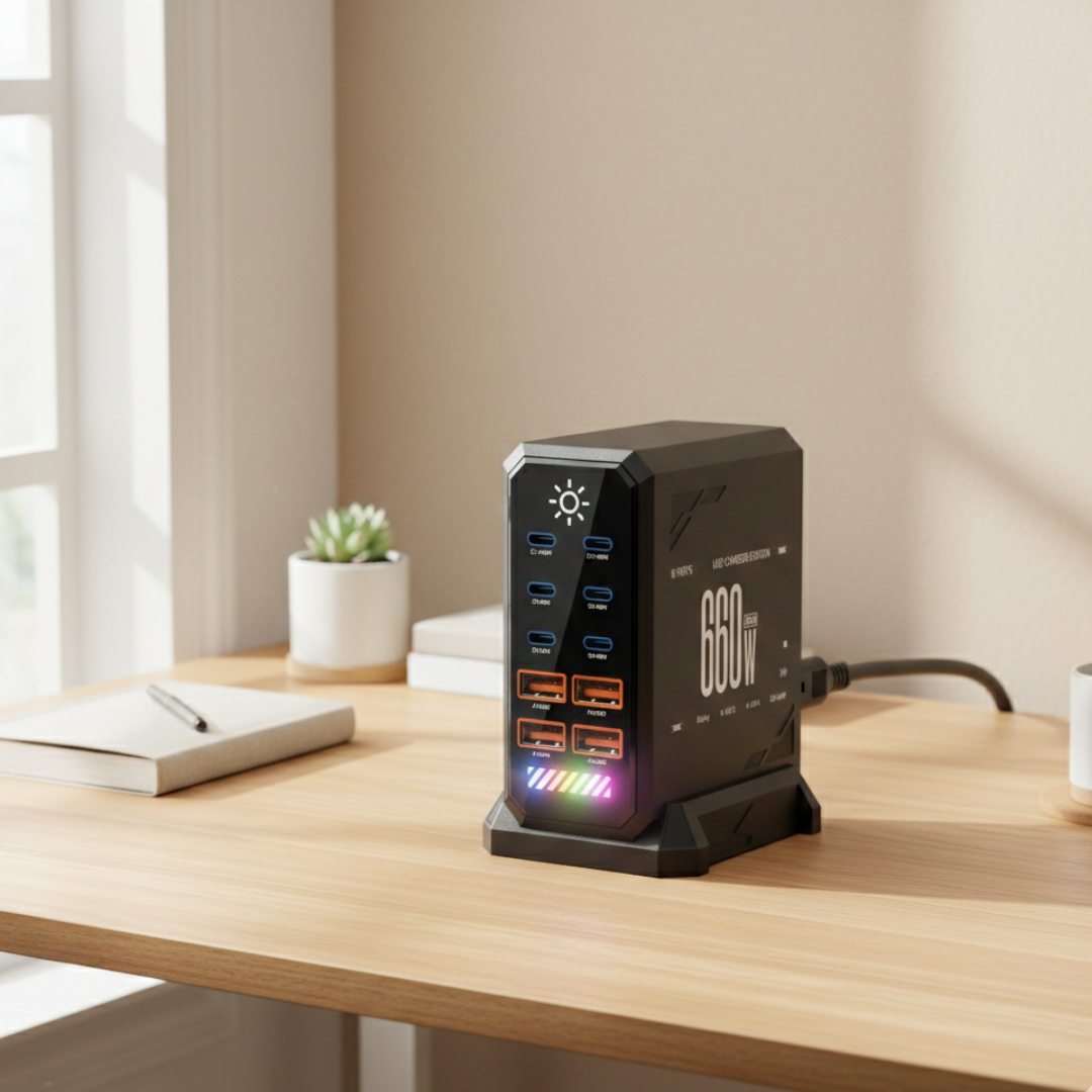 USB-C opladningsstation til flere enheder og mere | Lersk