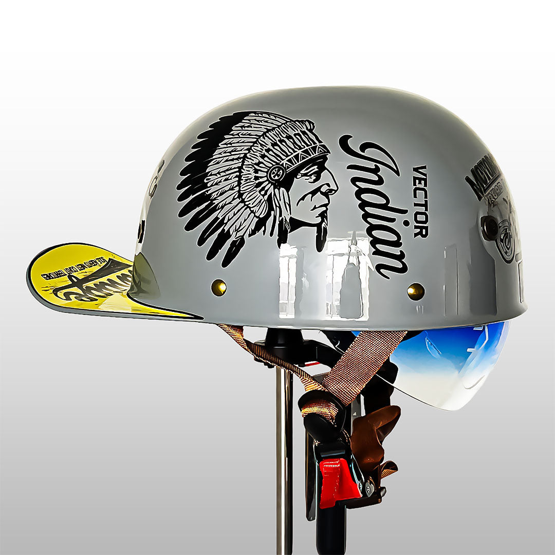 Casco Moto Baseball Cap Certificato DOT ECE per Guida Sicura per Piloti | Lersk