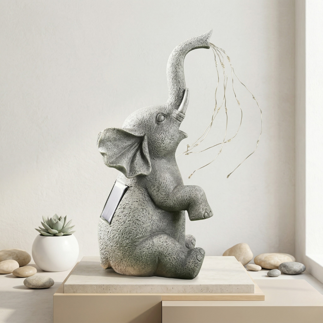 Solar-Elefant Gartenornament Solar-Elefant Gartenornament | Lersk