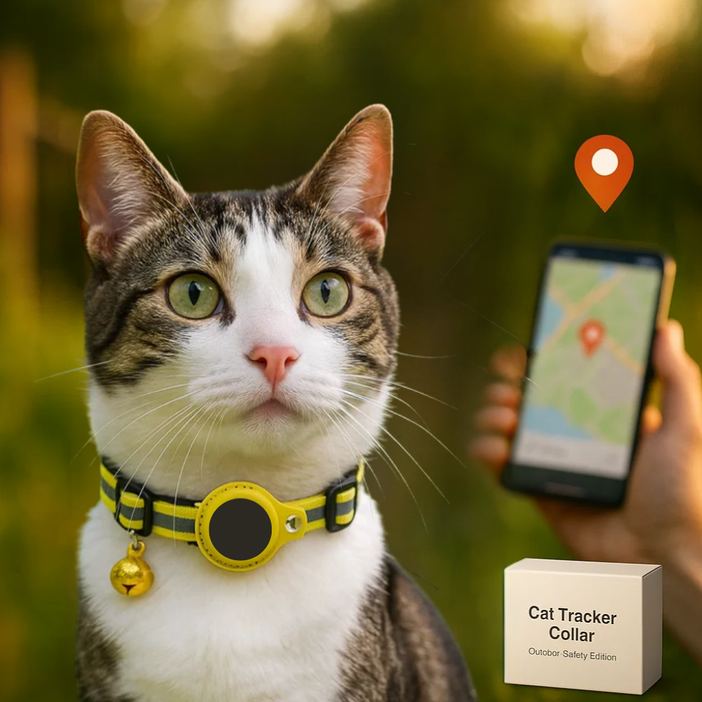 Collier GPS réfléchissant durable à libération rapide pour félins | Lersk