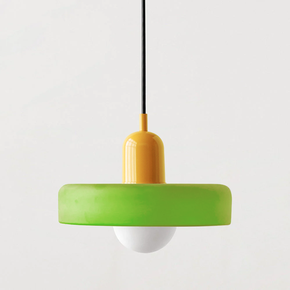 Aurelo Colored Glass Bauhaus Pendant Light for Dining Rooms | Lersk