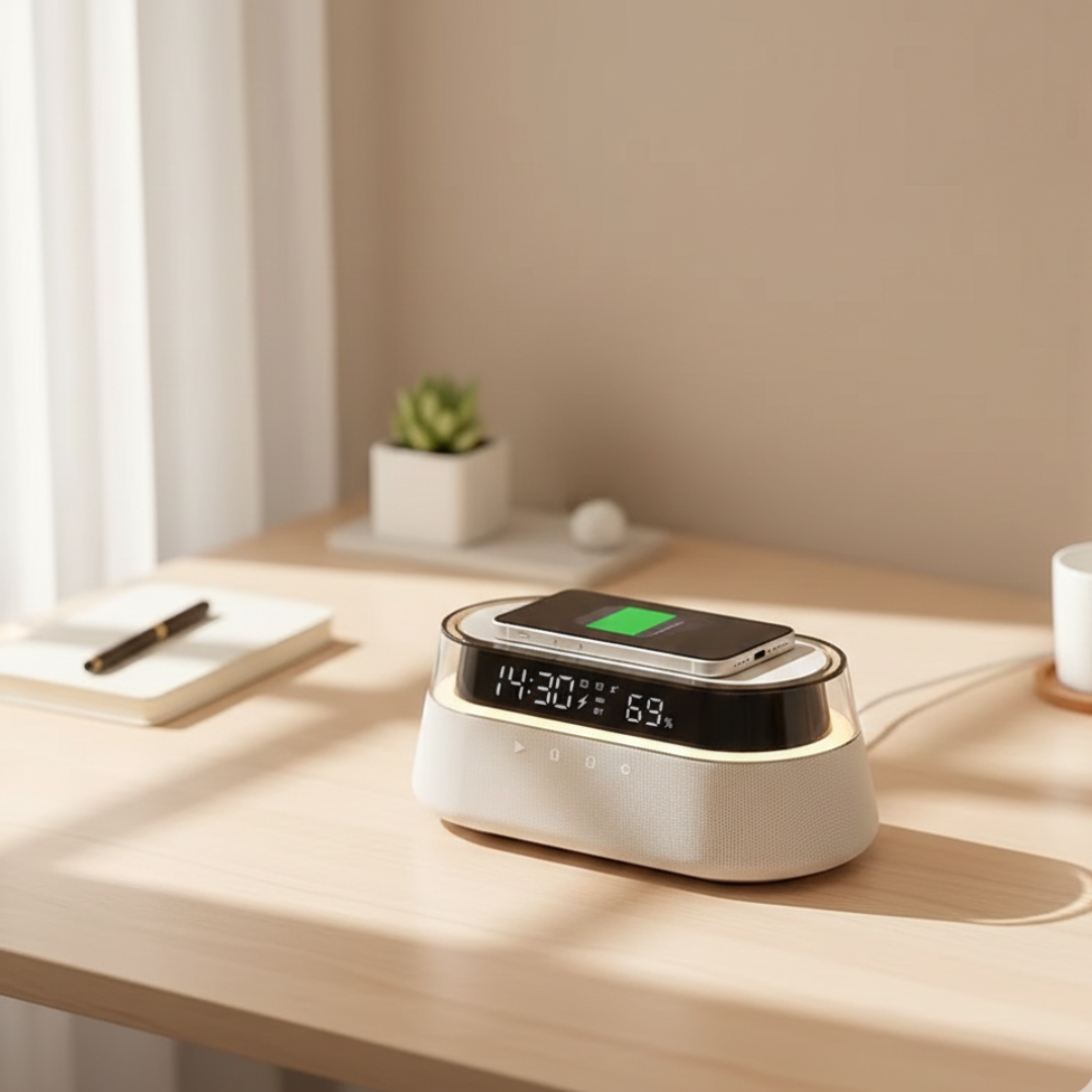 Intelligenter Wecker mit Bluetooth-Lautsprecher für das Schlafzimmer | Lersk