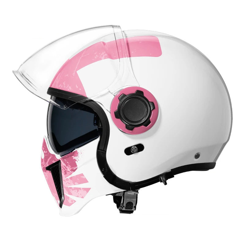 LumaShield Dual-Visor Modular Helmet DOT ECE Certified Detachable Chin Guard | Lersk