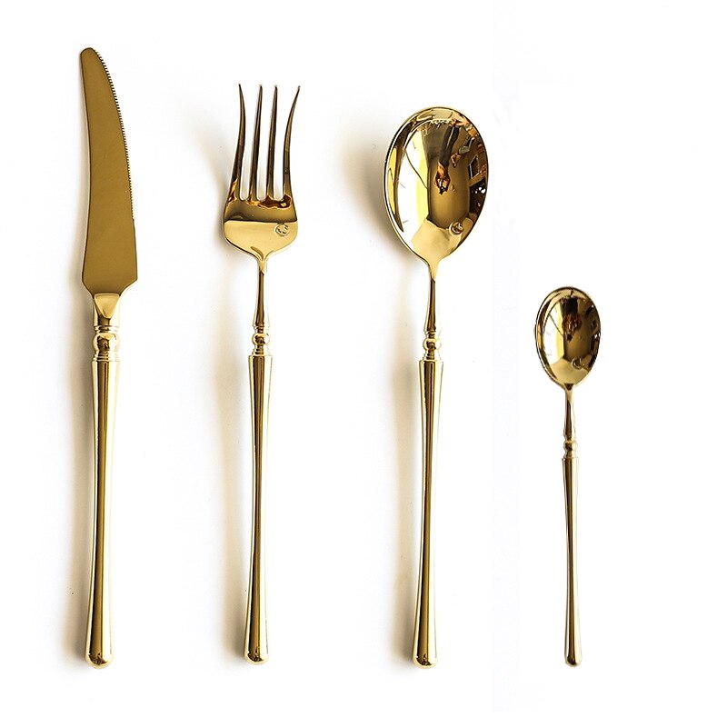 Aurelia Gold Bestiksæt med Dekorative Tracery-håndtag | Lersk