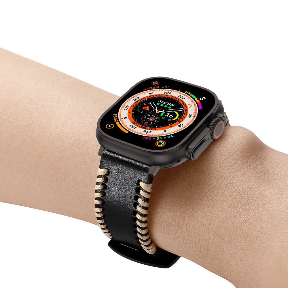 Correa de cuero cosida a mano para Apple Watch | Lersk