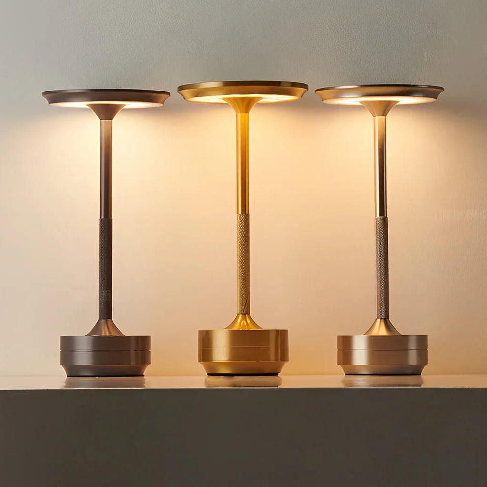 Rechargeable Cordless LED Table Lamp With Touch Dimmer And Modern Metal Design | Lersk
