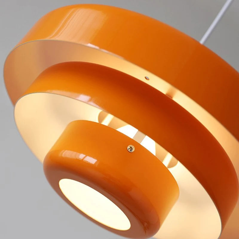Lampa wisząca LED Lumenari z regulacją do kuchni i jadalni, klosz z żelaza w stylu mid-century | Lersk