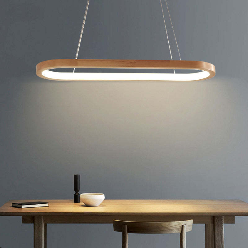 LumaWood Modern Hanging Lamp Metal And Wood With LED | Lersk