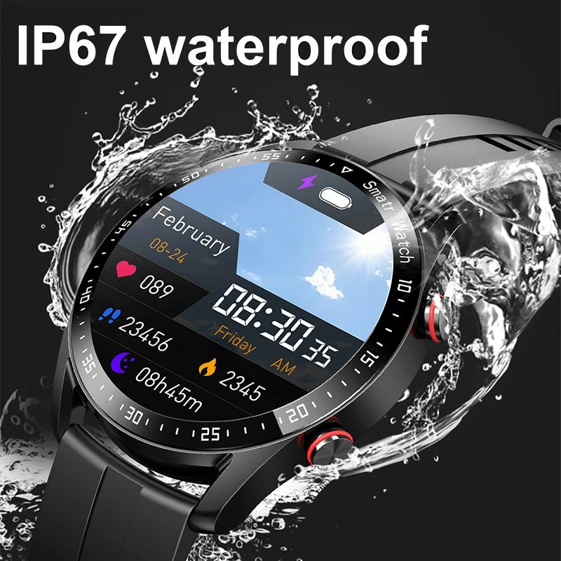 Men's Waterproof Bluetooth Smartwatch ECG Heart Rate Monitor | Lersk