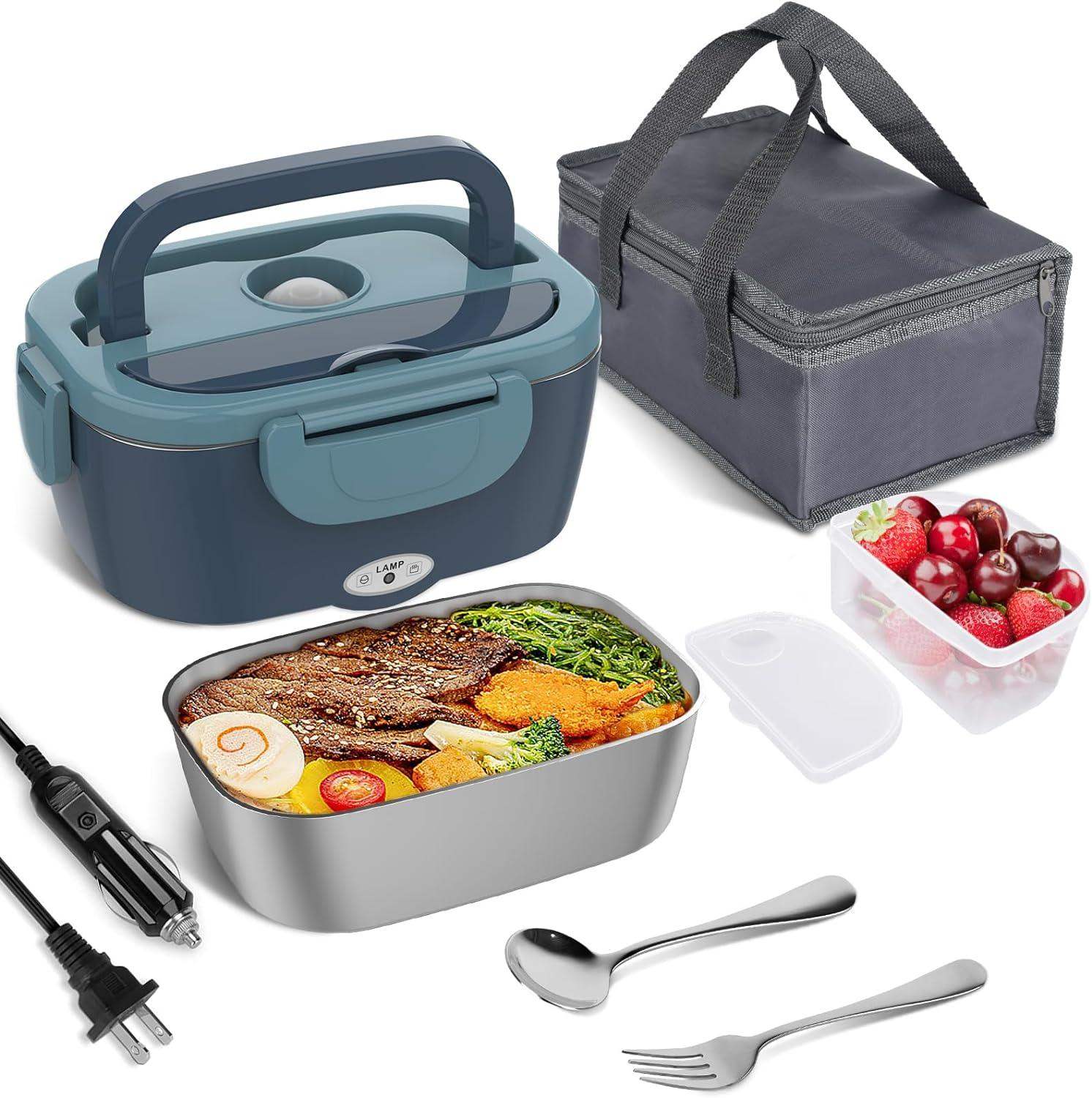 LumaTray Dual-Compartment Car Lunch Warmer With Car Plug | Lersk