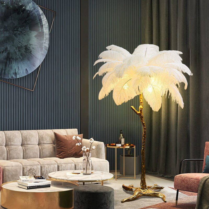 Lunara Feather Effect Floor Lamp | Lersk