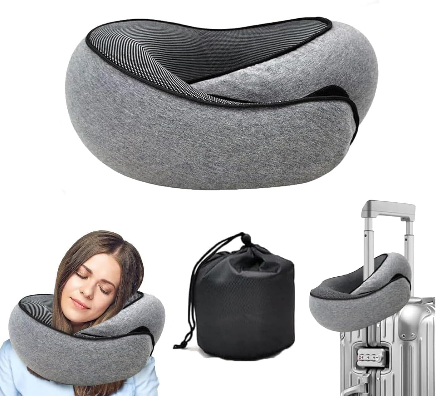 Memory Foam Neck Travel Pillow for Air Travelers with Ergonomic Support | Lersk