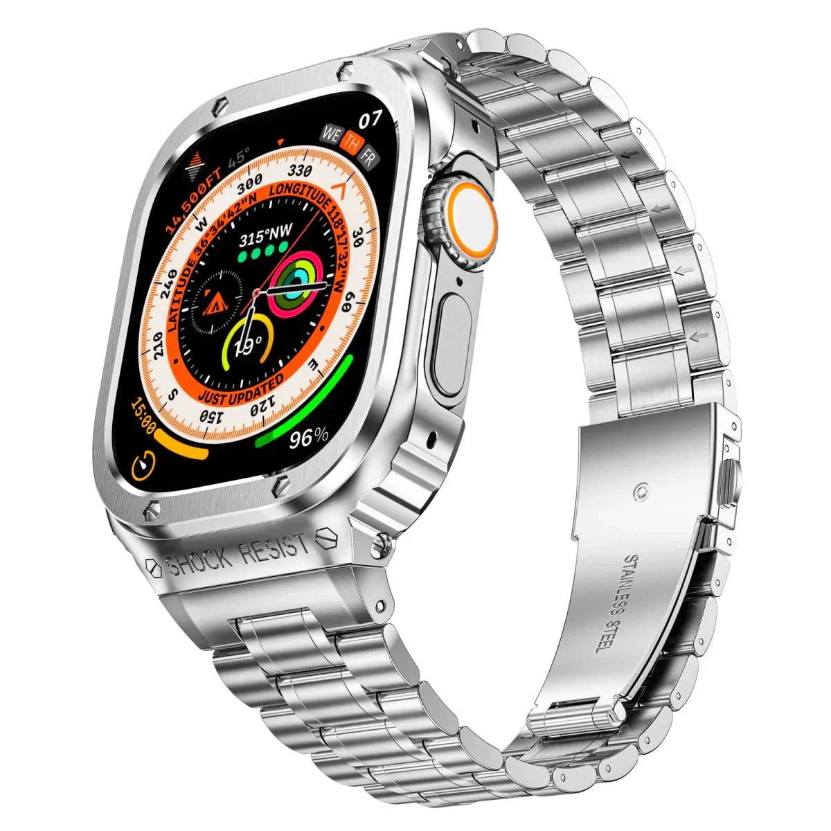 Alera nerezový pásek a ochranný kryt pro Apple Watch | Lersk