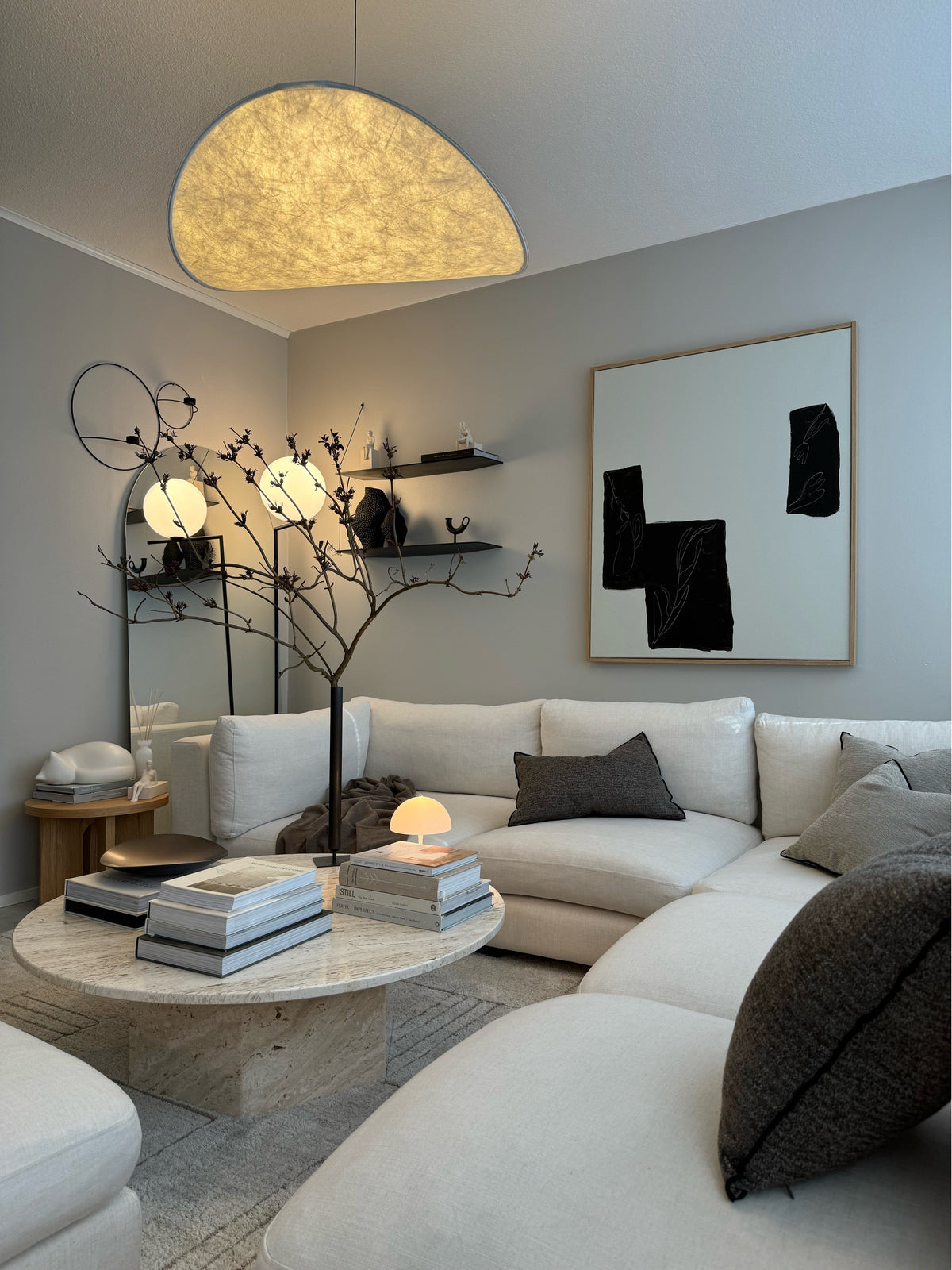 Lyra Premium Silk Leaf LED Chandelier With Nordic Glow