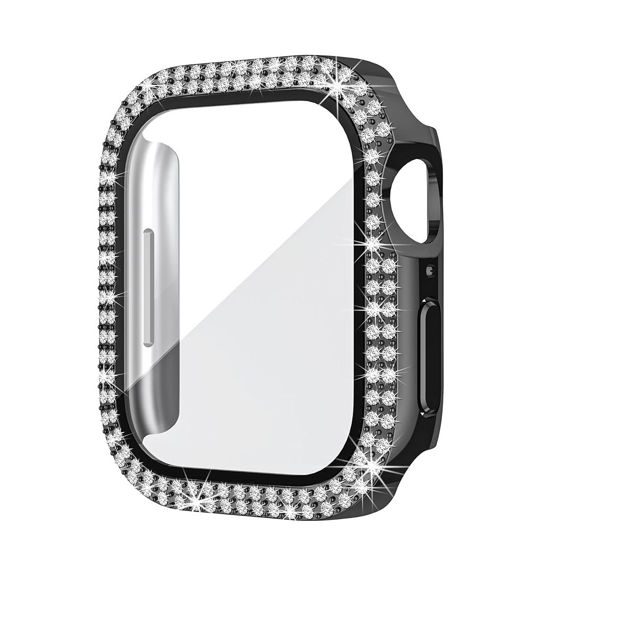 Tempered Glass Case With Rhinestone Accents | Lersk