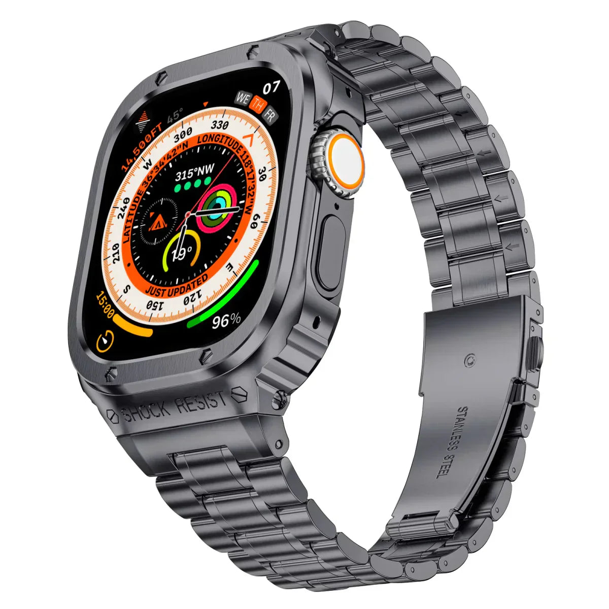 Alera nerezový pásek a ochranný kryt pro Apple Watch | Lersk