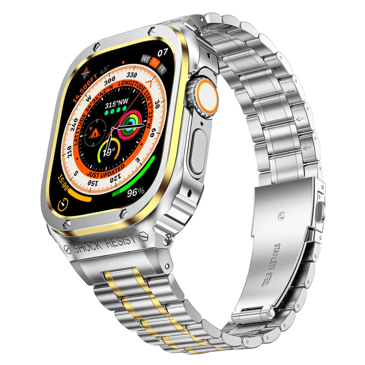 Alera nerezový pásek a ochranný kryt pro Apple Watch | Lersk