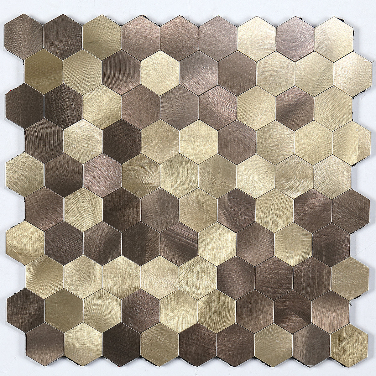 Azulejo Mosaico Metálico Moderno Autocolante Hexágono e Azulejo Metro para Interiores Modernos | Lersk