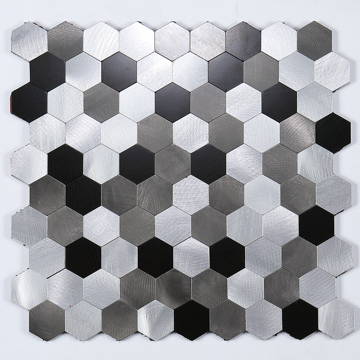 Azulejo Mosaico Metálico Moderno Autocolante Hexágono e Azulejo Metro para Interiores Modernos | Lersk