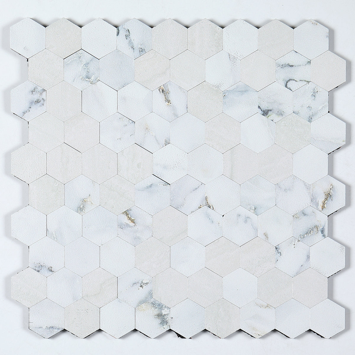Azulejo Mosaico Metálico Moderno Autocolante Hexágono e Azulejo Metro para Interiores Modernos | Lersk
