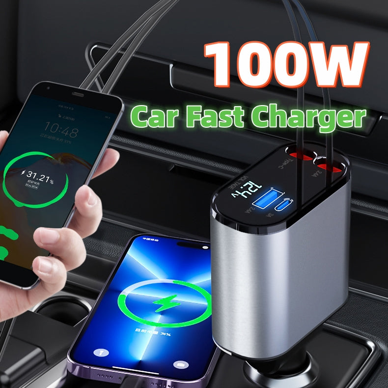 Voltique | 4-Port Car Charger | Lersk
