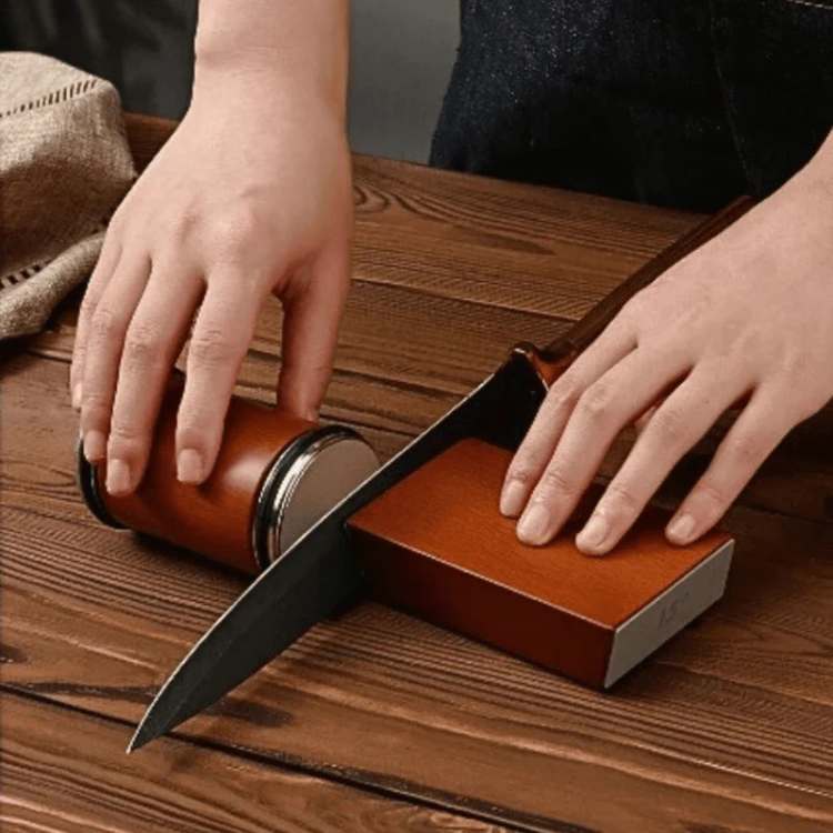 Ascuțitor cu role EdgeFlow Dual Grit pentru cuțite de bucătărie, restaurează lamele ascuțite | Lersk