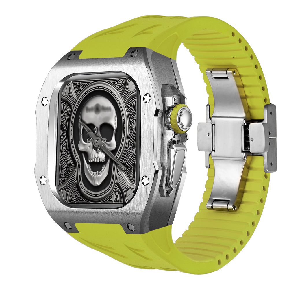 AstraGuard Titanyum Kasa ve Apple Watch Ultra için Flor Kauçuk Kordon | Lersk
