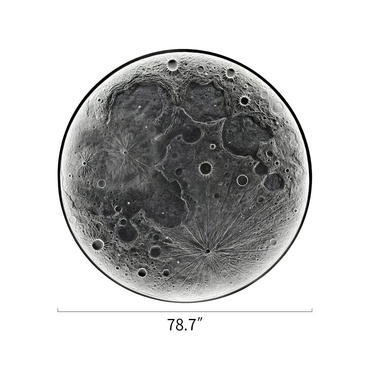 Lámpara de pared decorativa con relieve 3D de la luna | Lersk