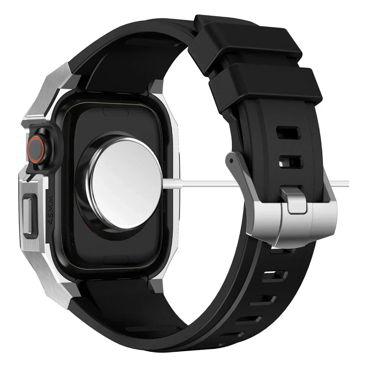 AeroCuff Fluoro Rubber Apple Watch-rem med rustfrit stålhus | Lersk