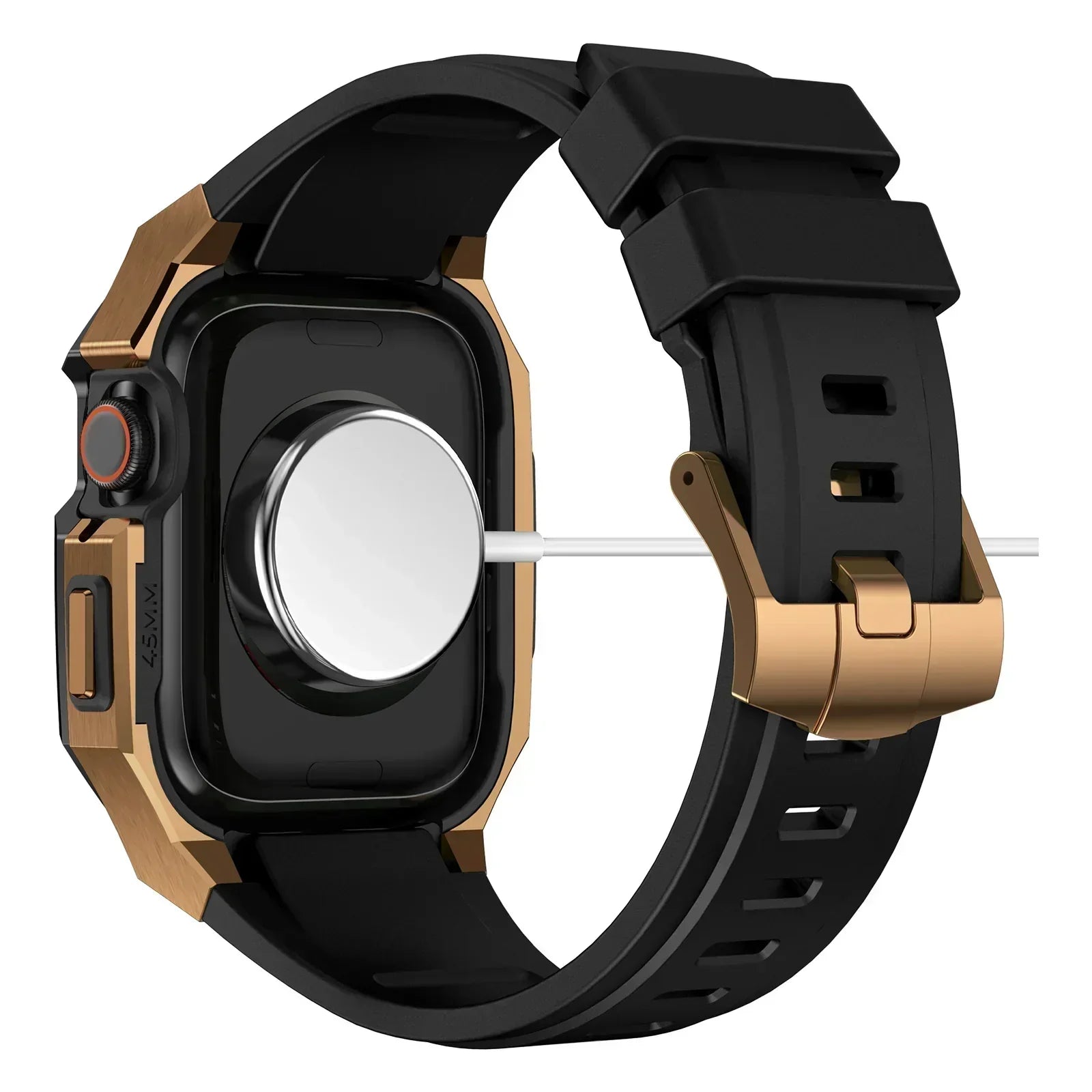AeroCuff Fluoro Rubber Apple Watch-rem med rustfrit stålhus | Lersk