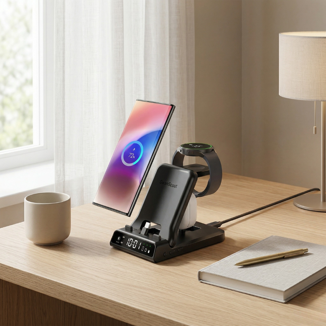 محطة إرساء شحن USB-C لأجهزة متعددة | Lersk