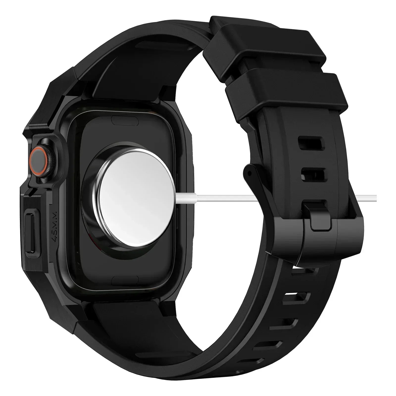 AeroCuff Fluoro Rubber Apple Watch-rem med rustfrit stålhus | Lersk