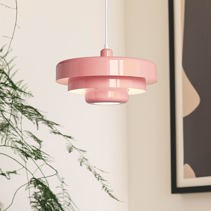 Lampa wisząca LED Lumenari z regulacją do kuchni i jadalni, klosz z żelaza w stylu mid-century | Lersk