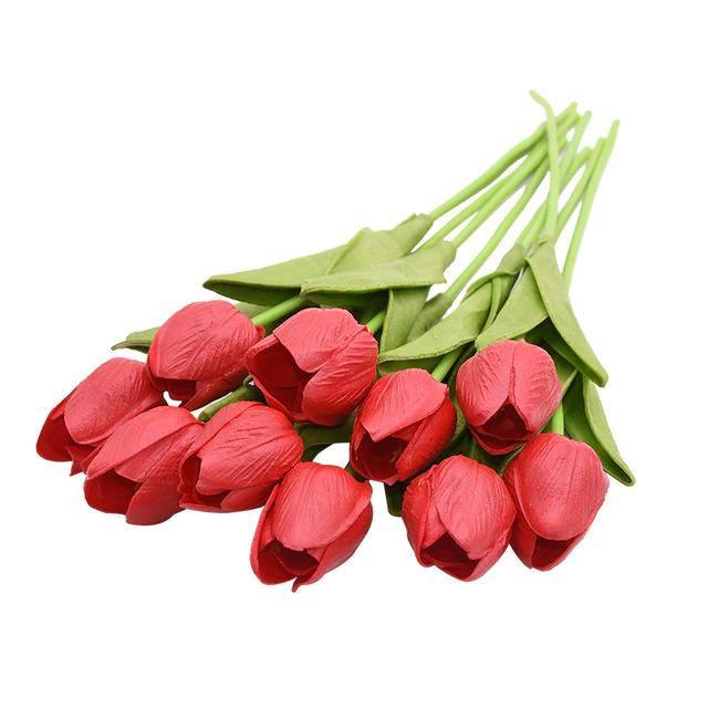 Set bouquet di fiori artificiali 10 pezzi tulipani finti | Lersk