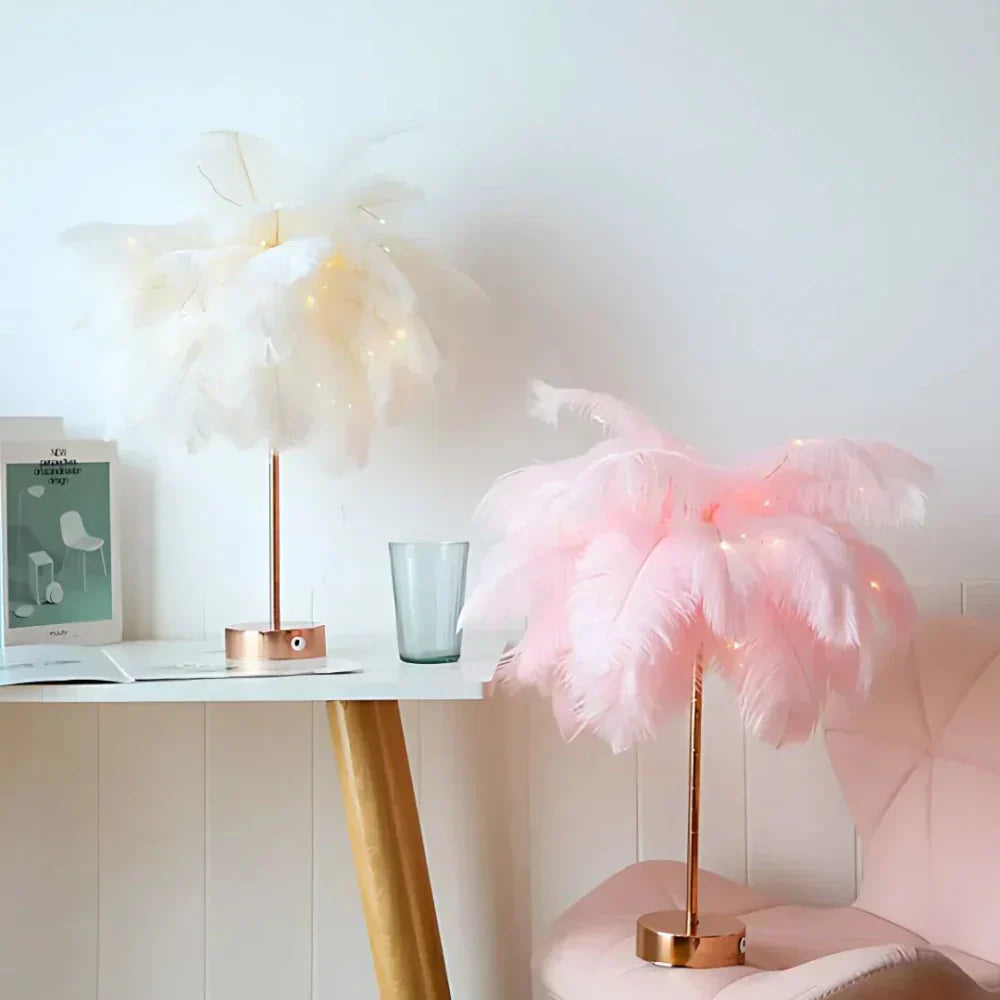 Lampa Aurora Feather z miękkim, ambientowym światłem dla miłośników dekoracji wnętrz | Lersk