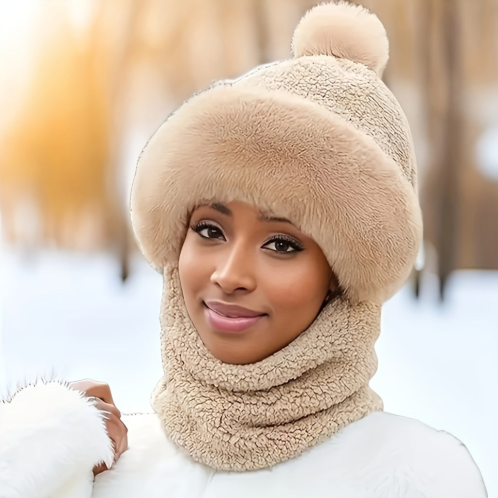 Ensemble bonnet et écharpe d'hiver avec doublure en polaire douce, coupe-vent et chaleur légère, ChillGuard | Lersk