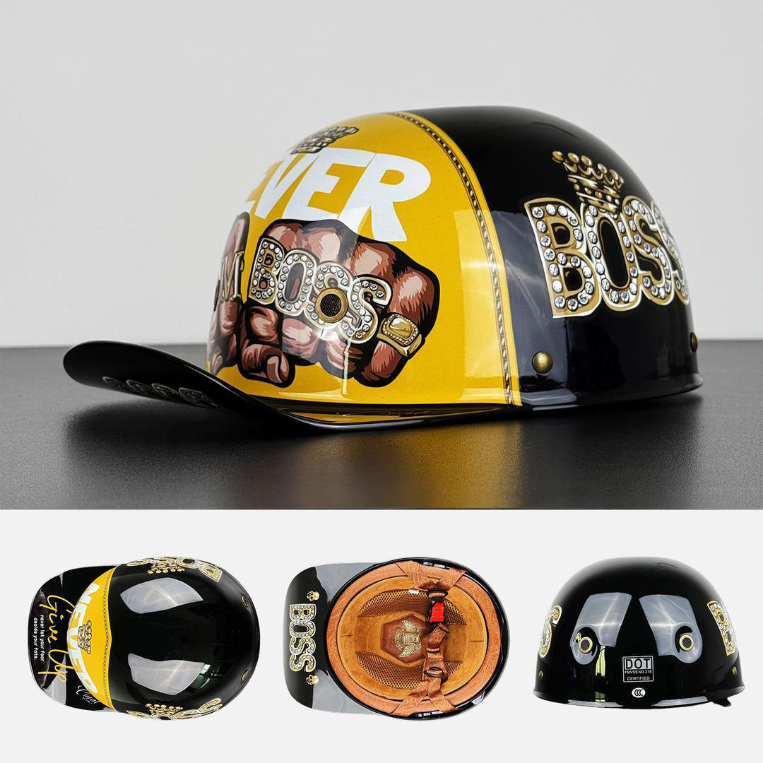 Casco Moto Baseball Cap Certificato DOT ECE per Guida Sicura per Piloti | Lersk