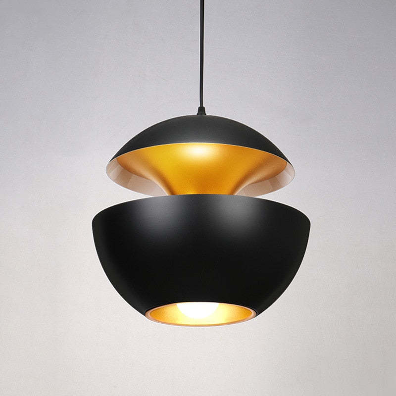 Lampada a sospensione LED Nazifa Modene Design senza tempo in bianco e nero per soggiorni | Lersk