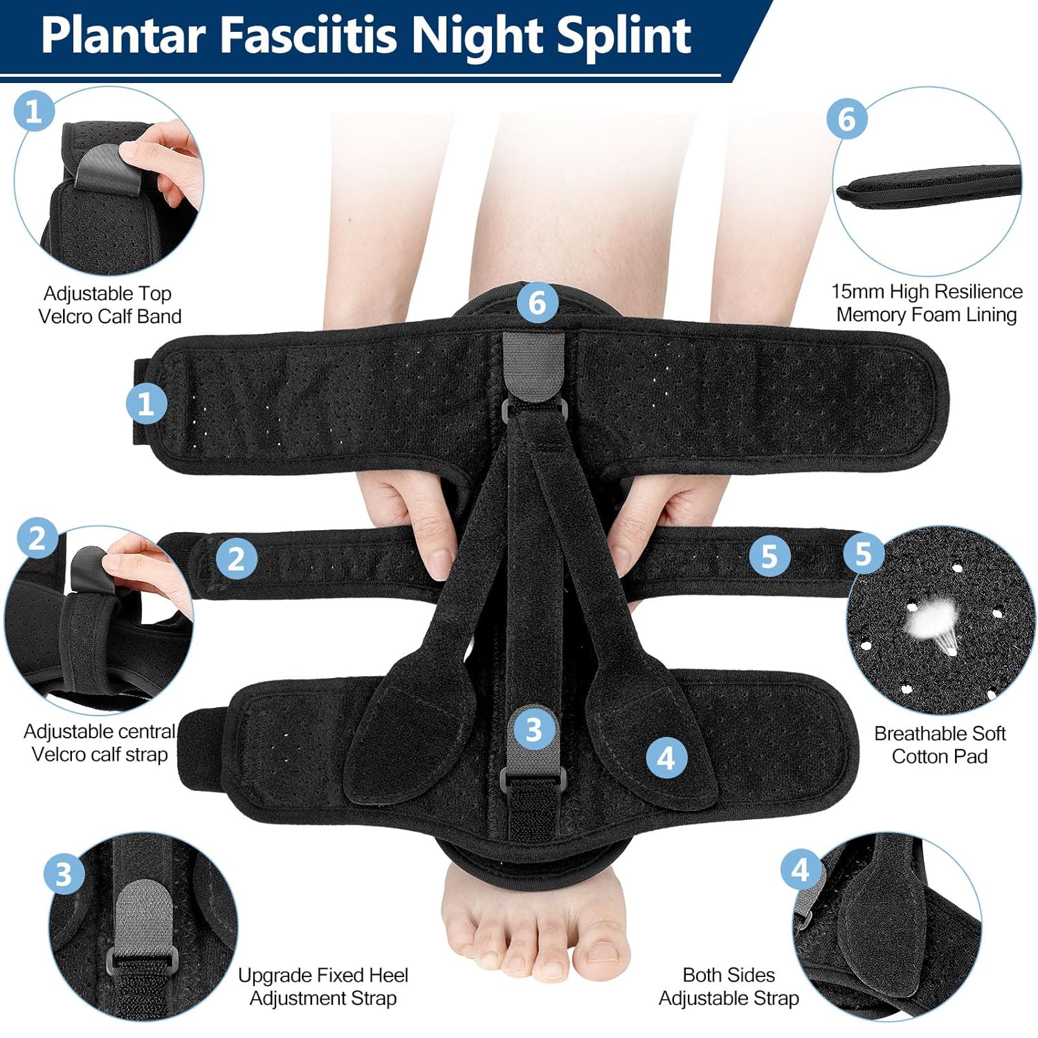 Nachtschiene bei Plantarfasziitis für Fußstütze und Fußkomfort in der Nacht | Lersk