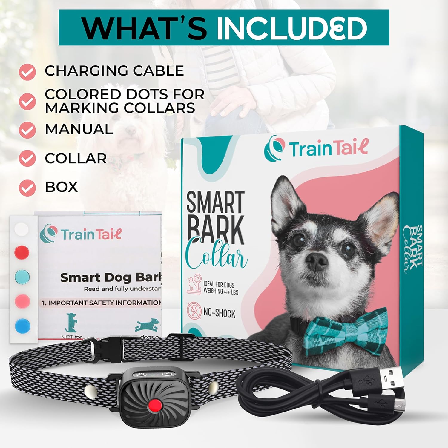 CalmPaw BarkGuard Halsband für kleine Hunde Sanfte Abschreckung | Lersk