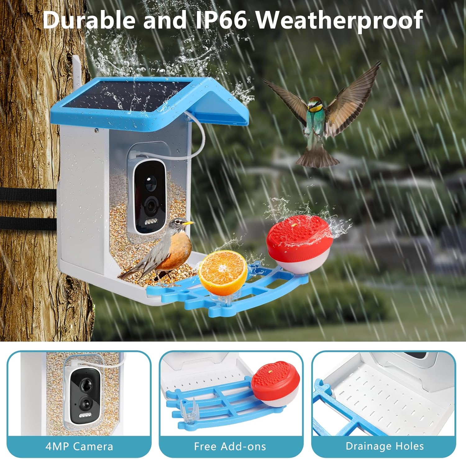 SolaraCam Solar Camera Bird Feeder for Outdoor Home Use | Lersk