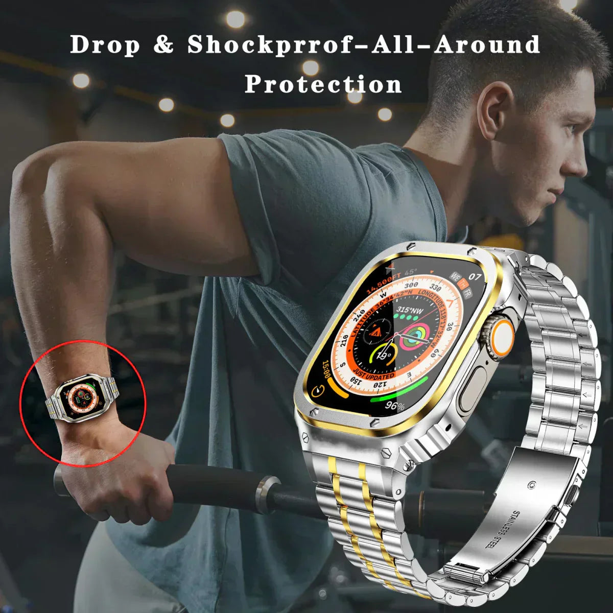 Alera nerezový pásek a ochranný kryt pro Apple Watch | Lersk