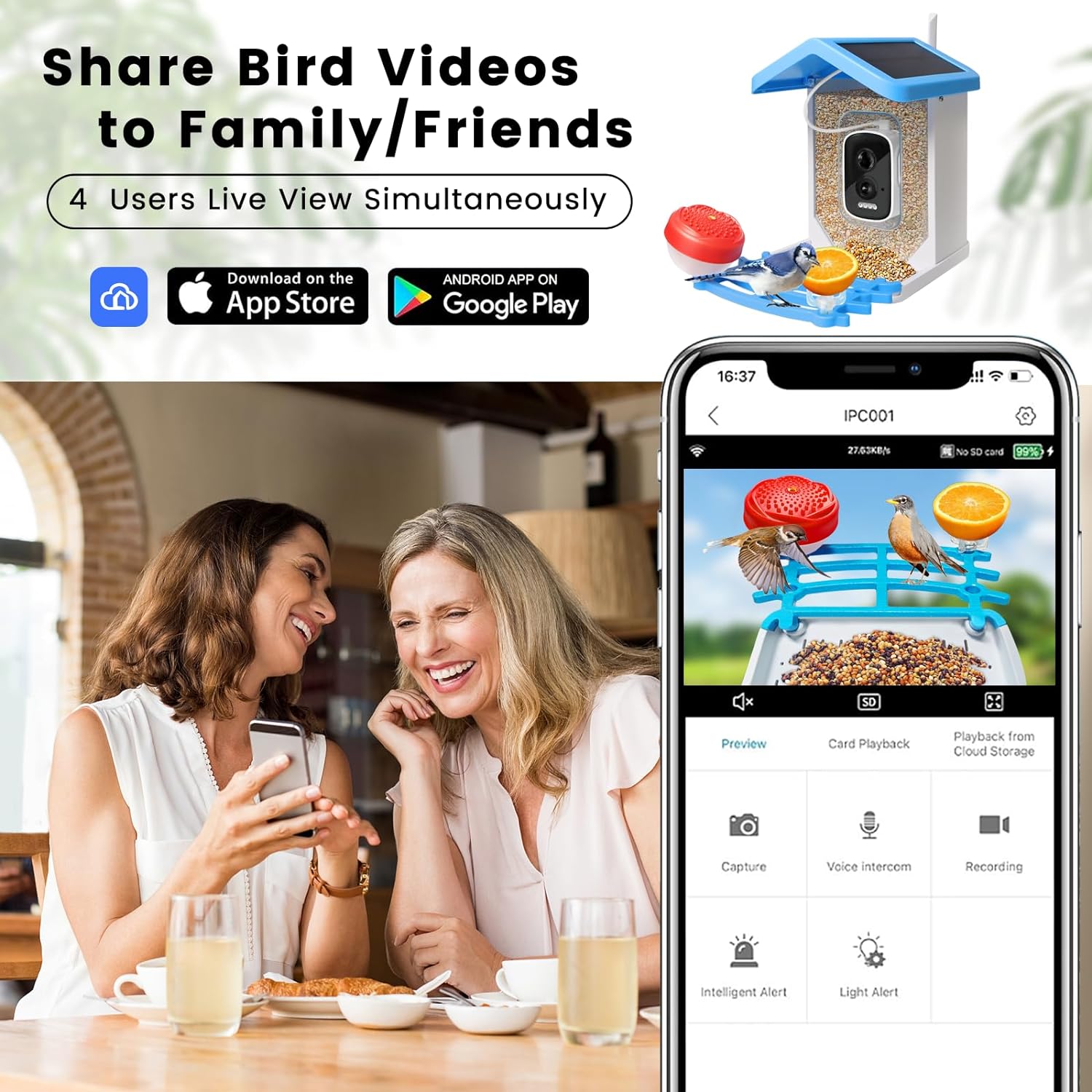 SolaraCam Solar Camera Bird Feeder for Outdoor Home Use | Lersk