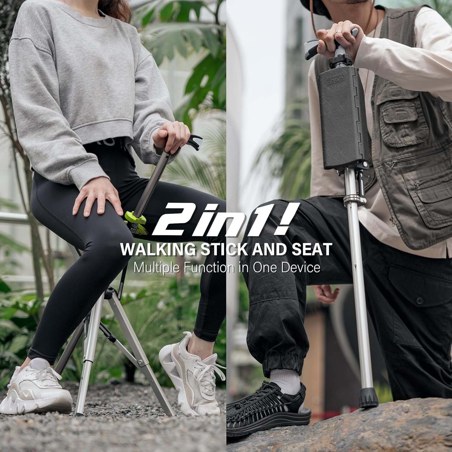 TerraNest Hiking Pole With Built-In Seat for Breaks | Lersk
