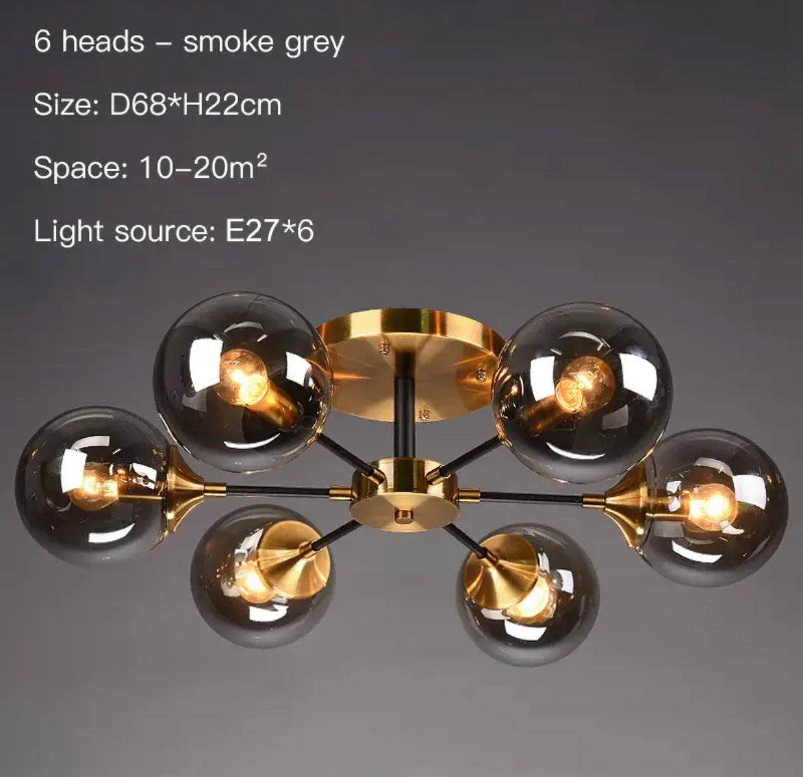 Glass Globe Chandelier in Jade | Lersk