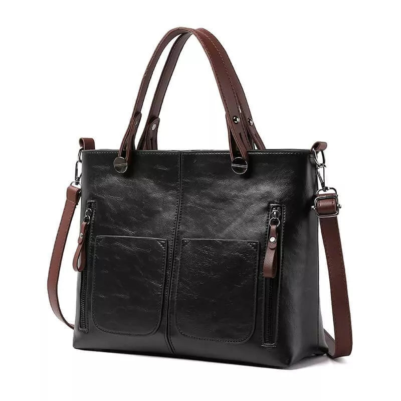 NordVine Vintage Nordic Leather Shoulder Bag Handmade | Lersk