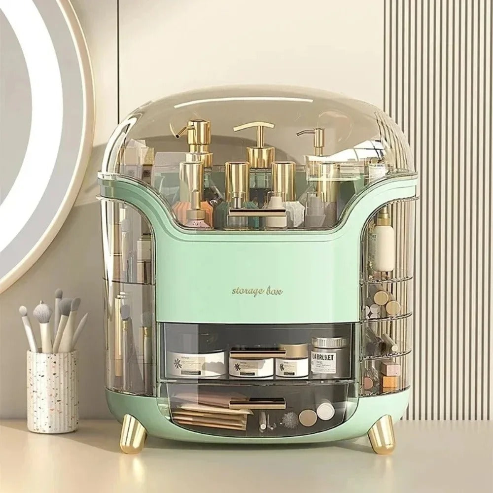 Transparenter staubdichter Make-up-Organizer für den Schreibtisch für Frauen | Lersk