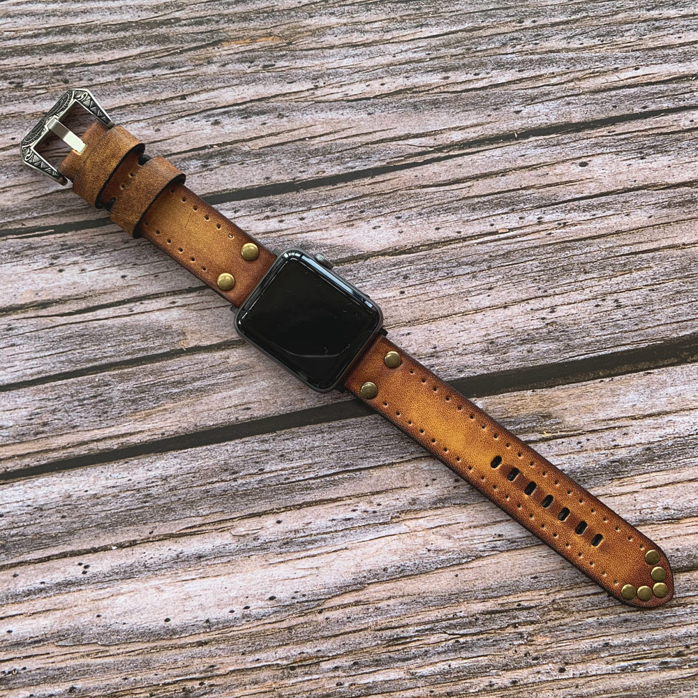 Curea Heritage din piele pentru Apple Watch de la Bramble Rivet | Lersk