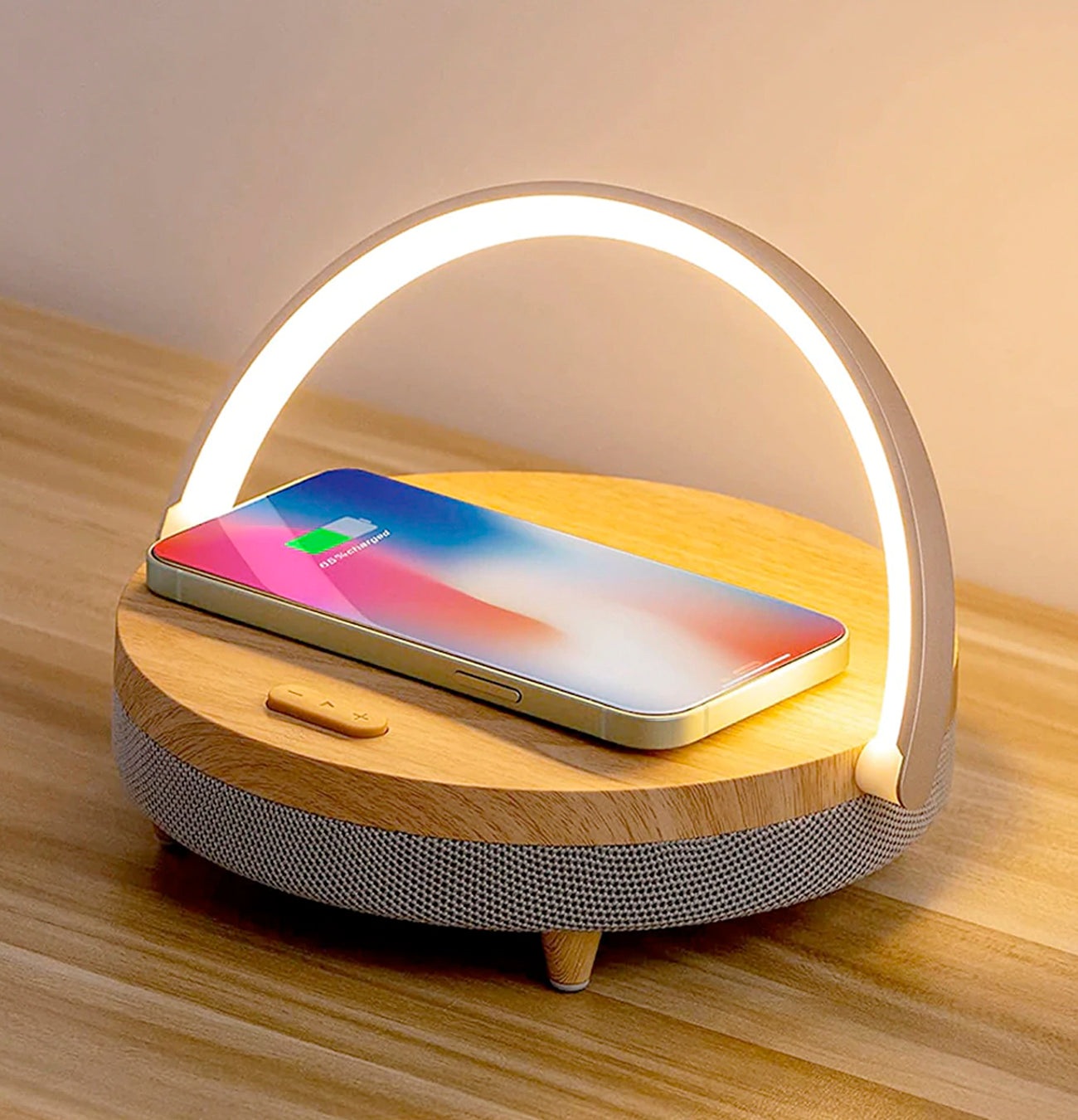 LumaNova 4 In 1 Bedside Lamp With Wireless Charging And Bluetooth Speaker | Lersk