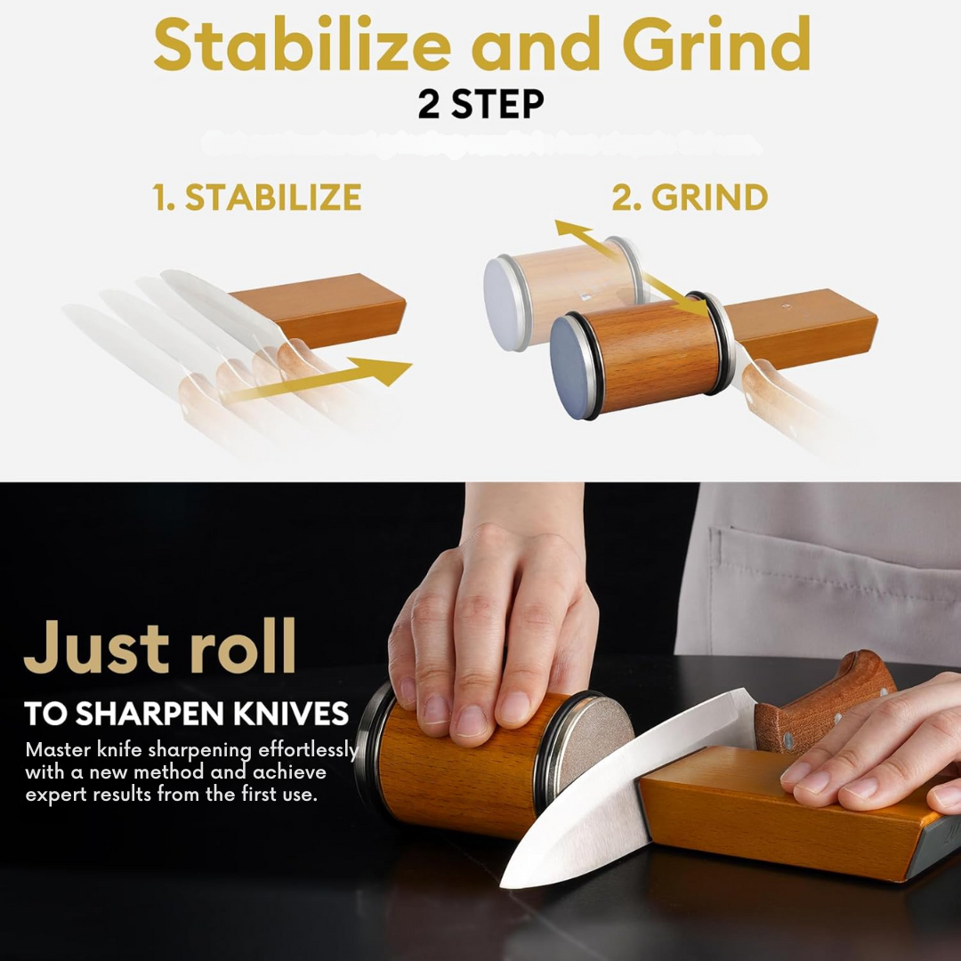 Torrin | Rolling Diamond Knife Sharpener For Effortless Edges | Lersk